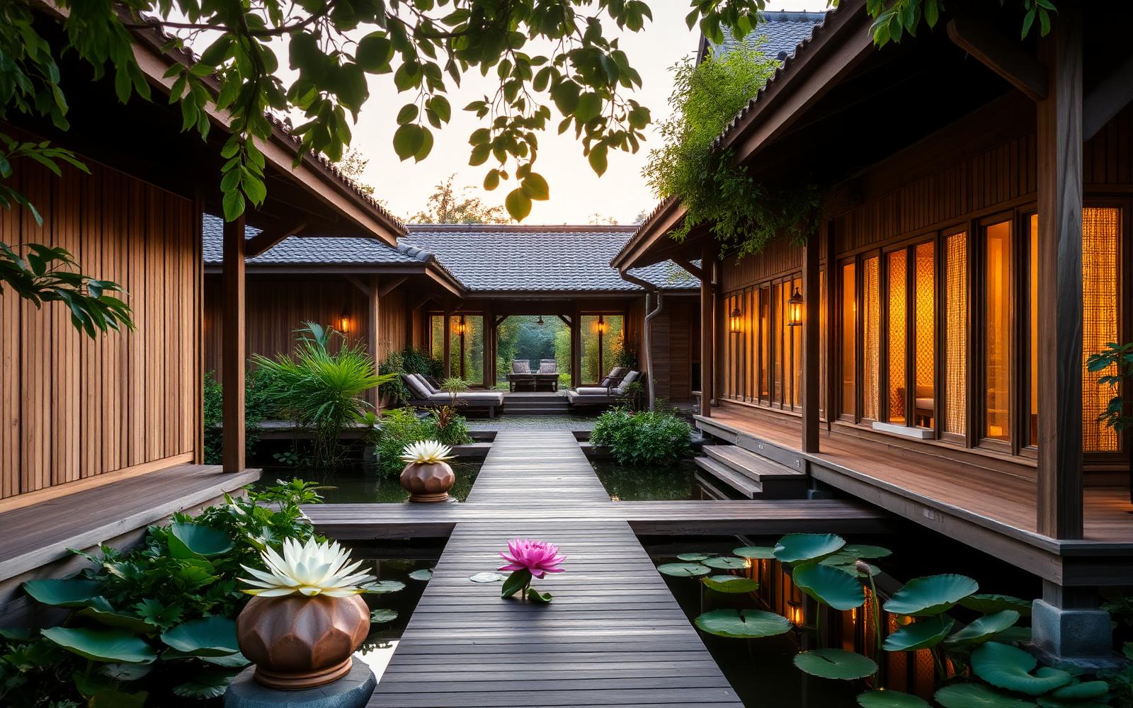 Thailand wellness sanctuary exploration at golden hour